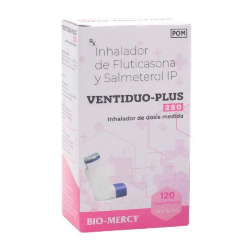 VENTIDUO PLUS SALMETEROL FLUTICASONA 25-250MCG INH 120 DOSIS